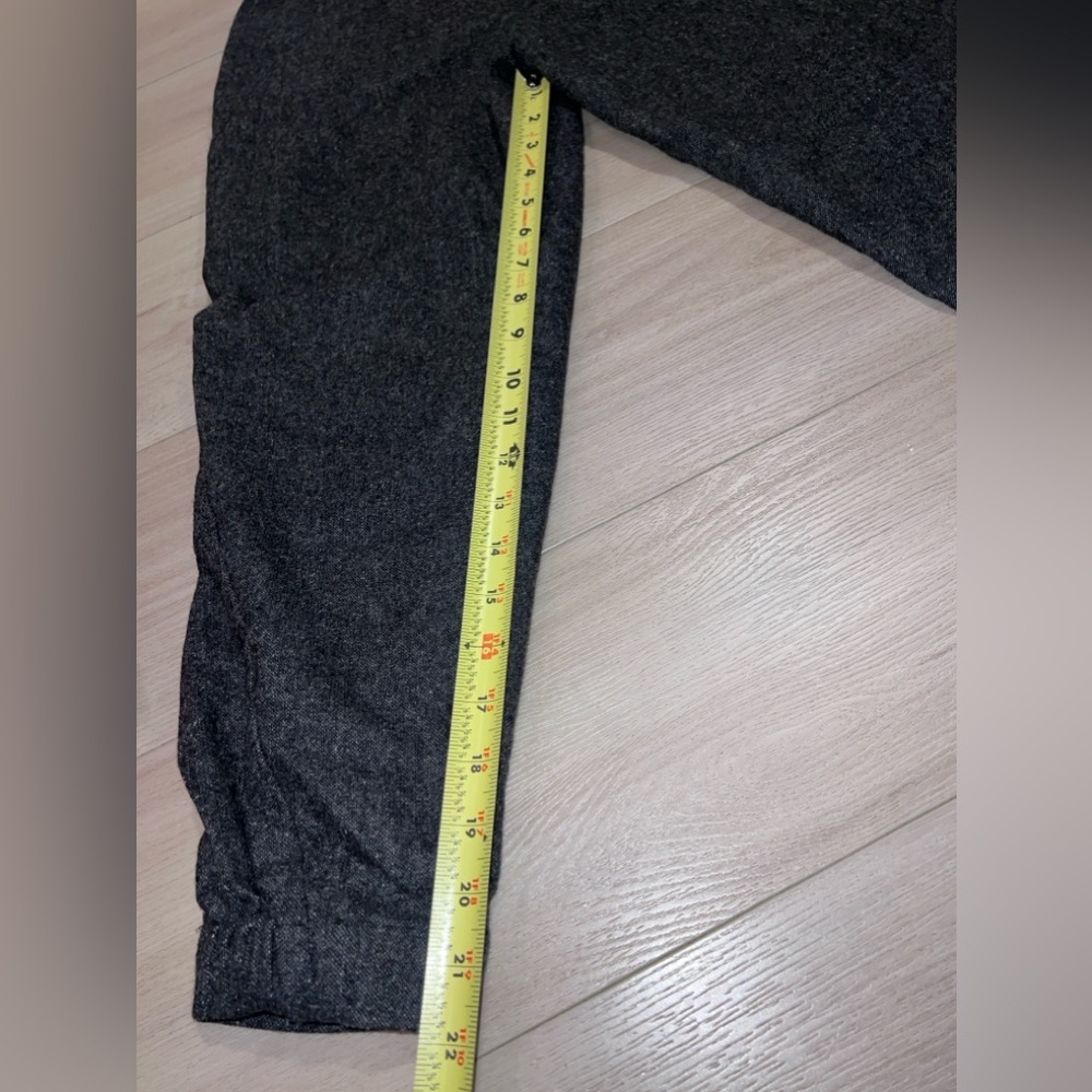 Aritzia Babaton Black Wool Blend Straight Leg Trousers Small Mid Rise Work Pants - Picture 6 of 12